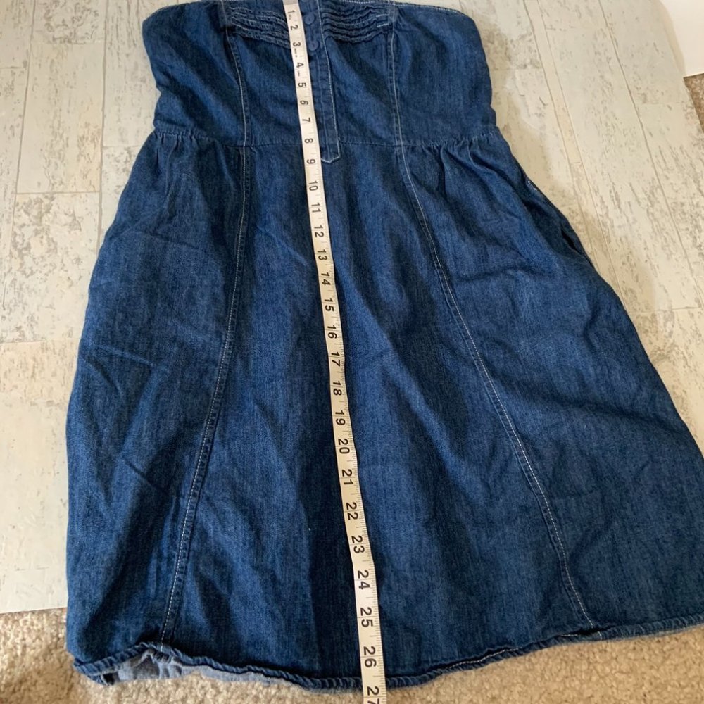 Mossimo Denim Jean Strapless Fit Flare Dress M - Picture 9 of 9